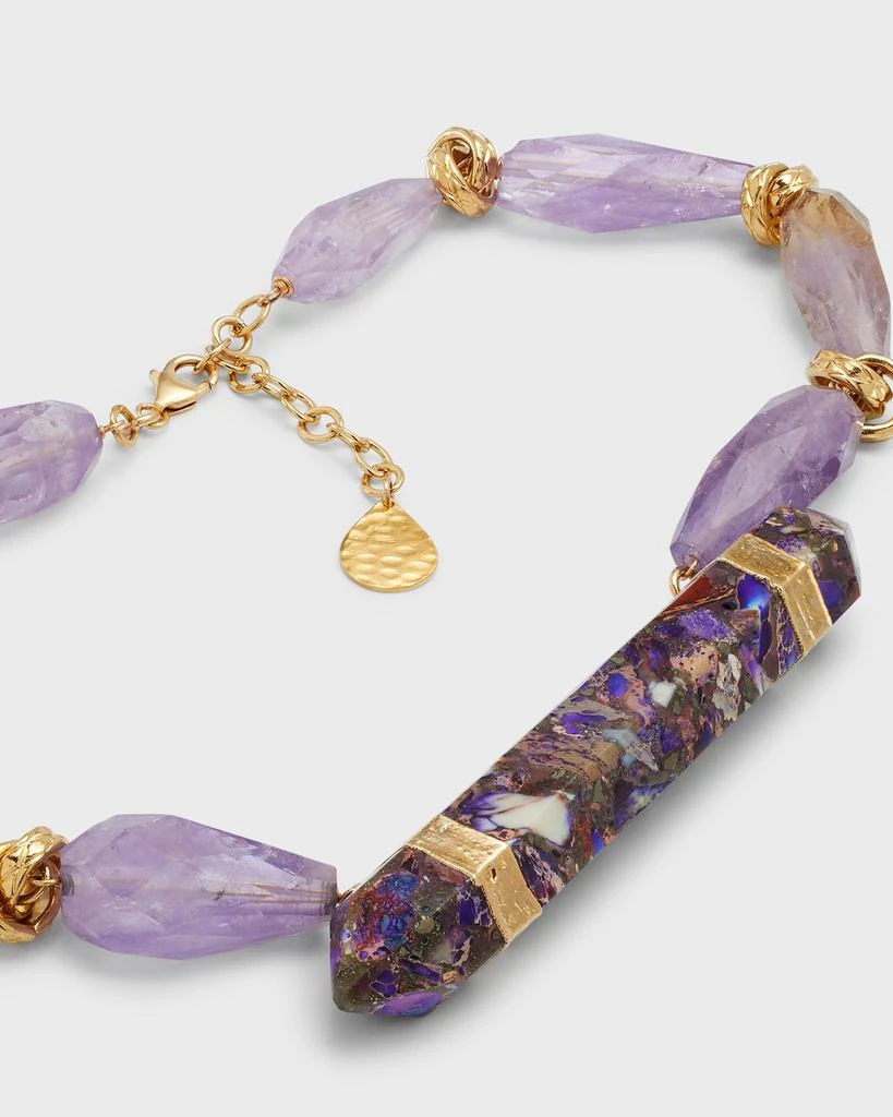 Devon Leigh Amethyst and Purple Imperial Jasper Necklace 3