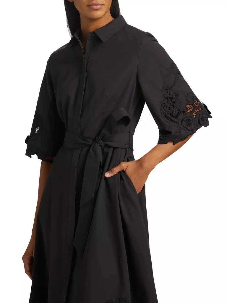 Kobi Halperin Monty Cotton Poplin Tie-Waist Midi-Shirtdress 6