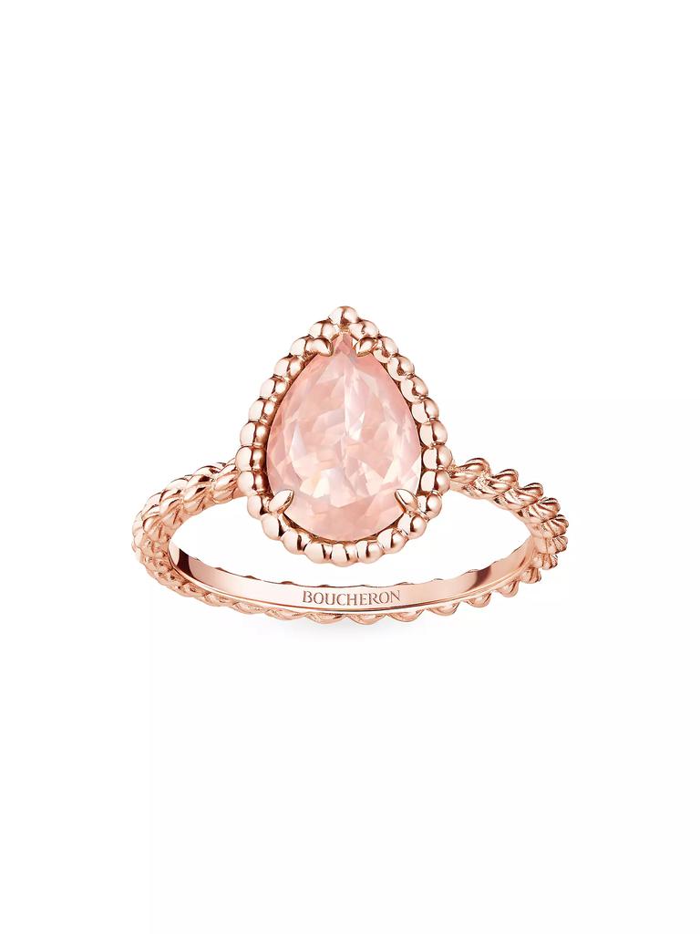 Boucheron Serpent Bohème 18K Rose Gold & Pink Quartz Ring