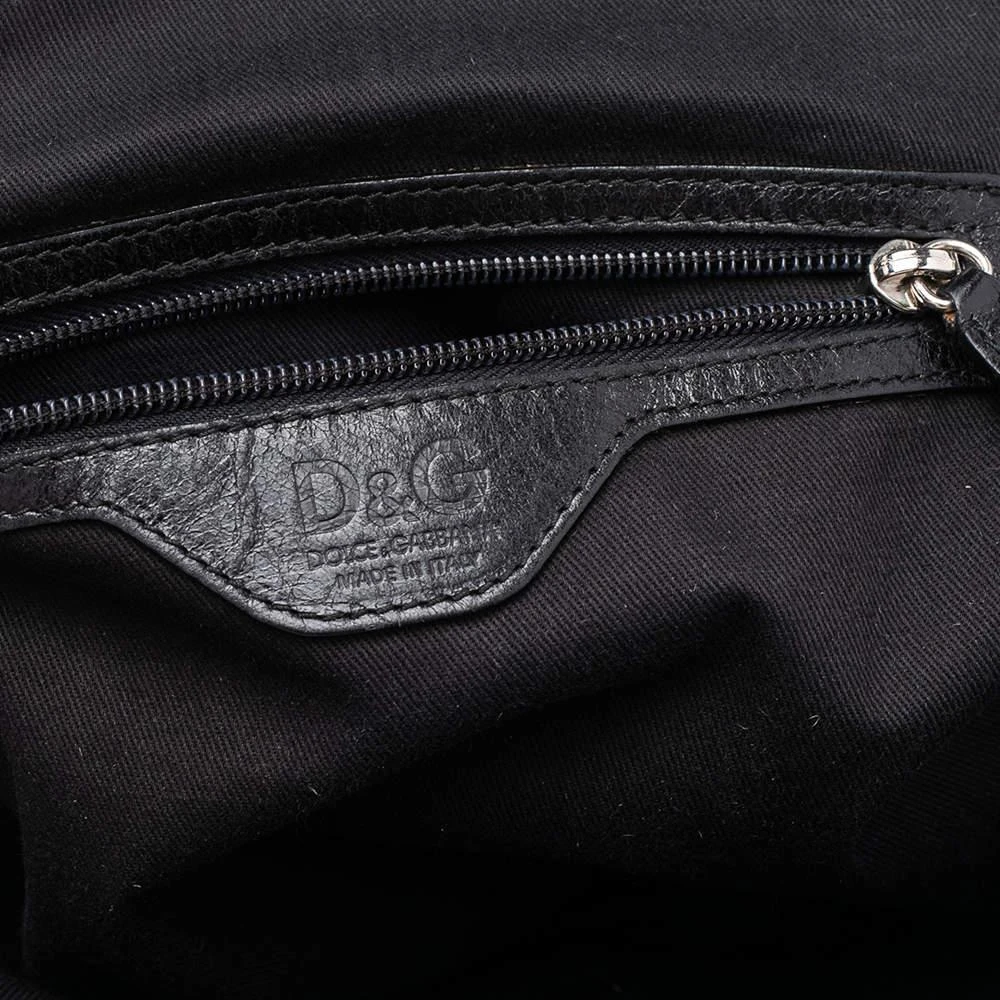 Dolce & Gabbana D&G Black Woven Leather Miss Diana Hobo 8