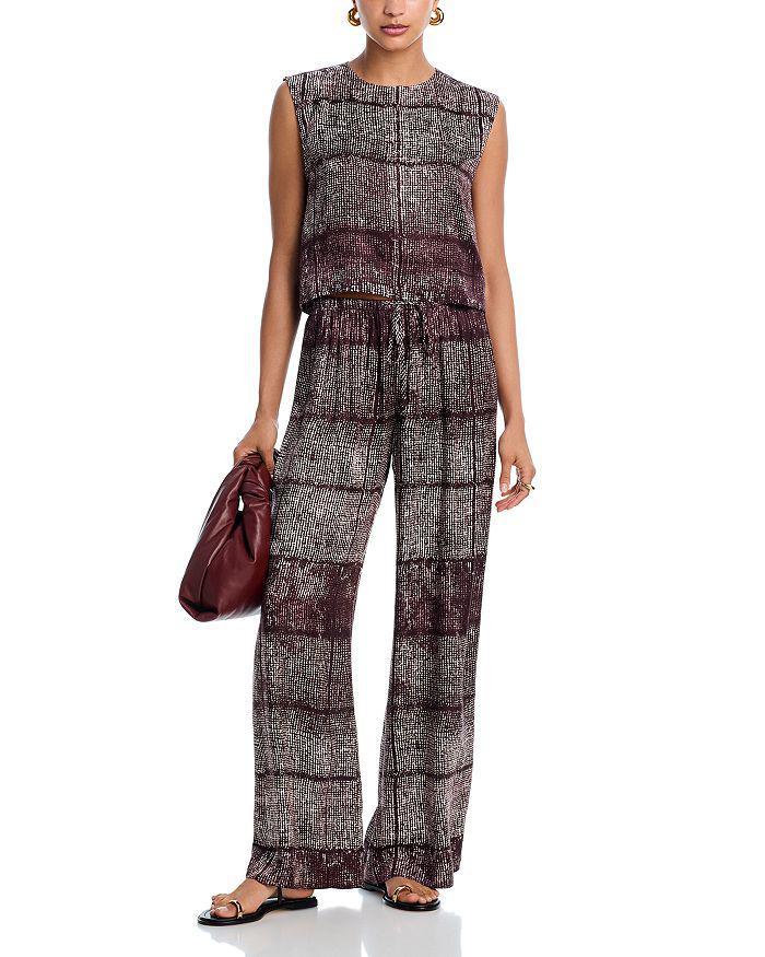 Bella Dahl Asilah Textured Print Wide Leg Pant