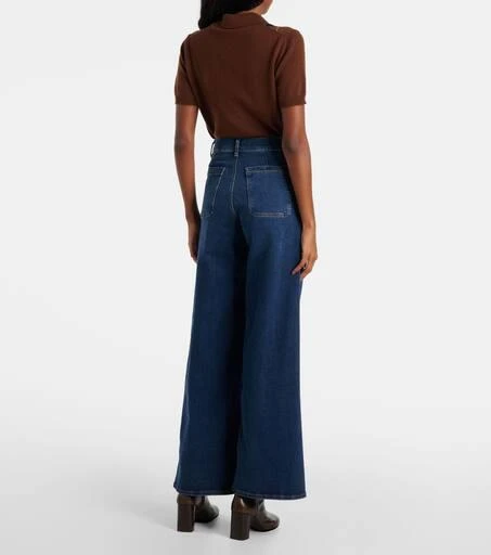 FRAME Le Slim Palazzo high-rise wide-leg jeans 3
