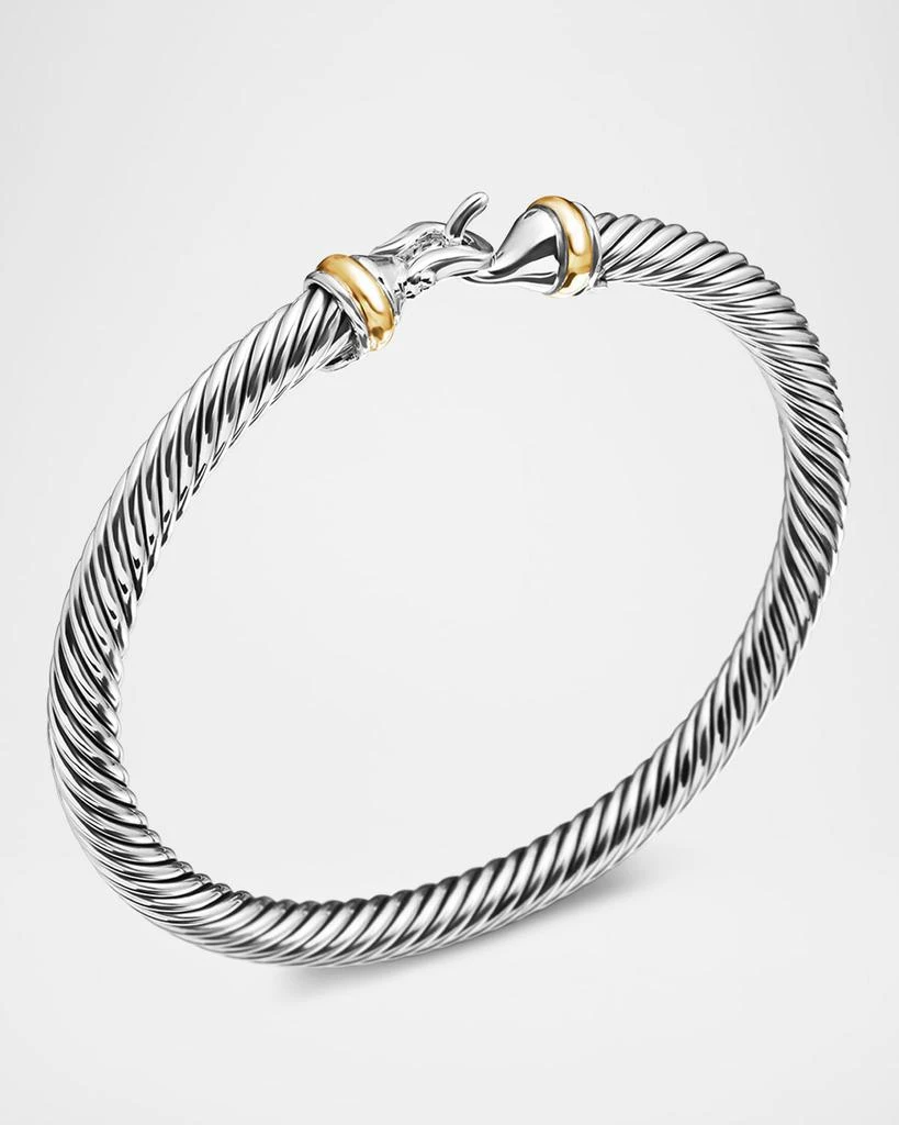 David Yurman Cable Buckle Bracelet in Silver with 18K Gold 3