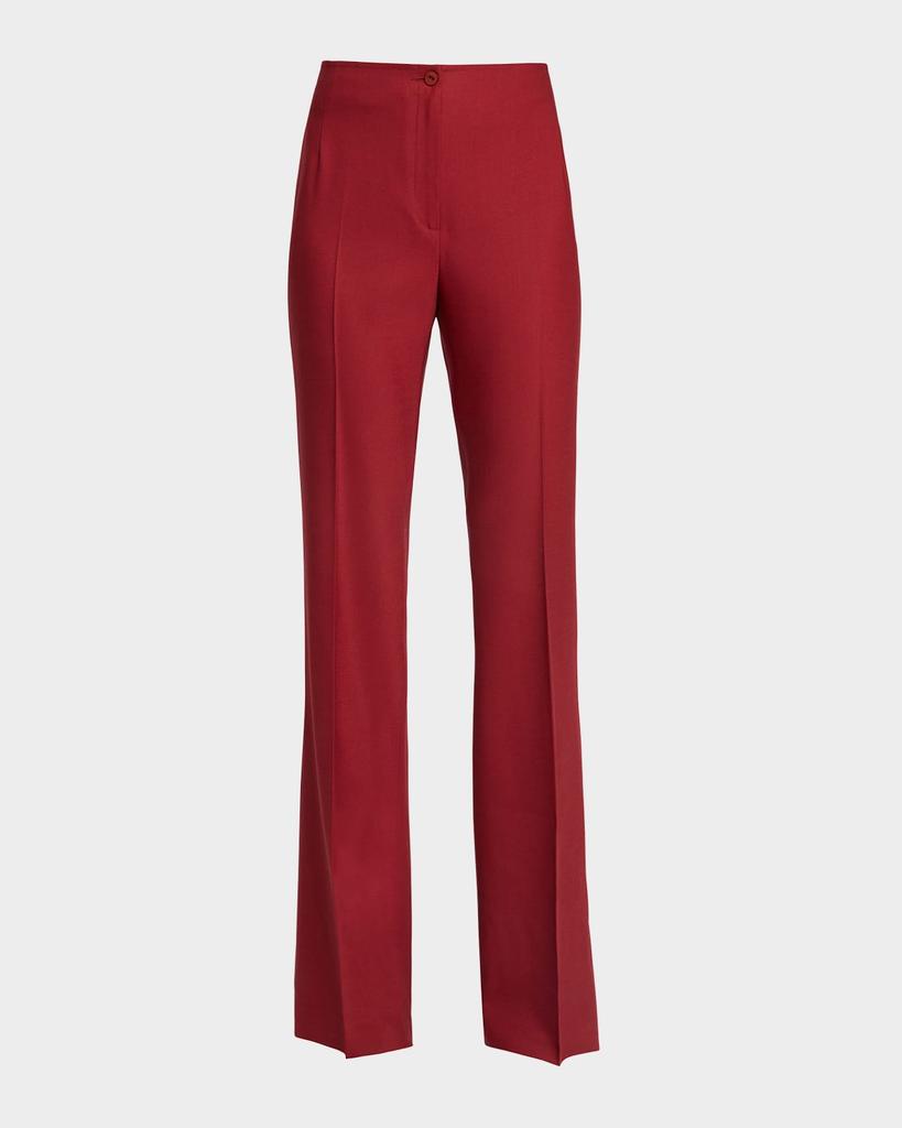 Santorelli Mid-Rise Straight-Leg Pants
