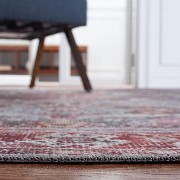 Safavieh SAFAVIEH Tucson TSN175Y Power Loomed Dark Green / Rust Washable Rug 3