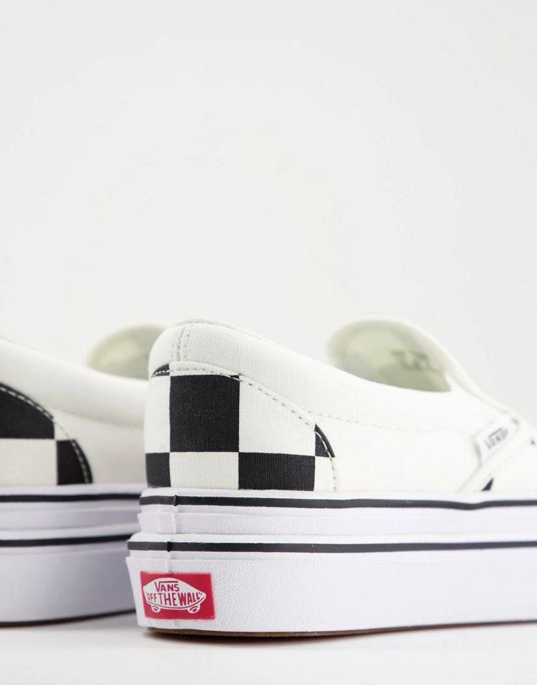 Vans Vans Super ComfyCush Slip-On Big Classics Checker trainers in white/black 4