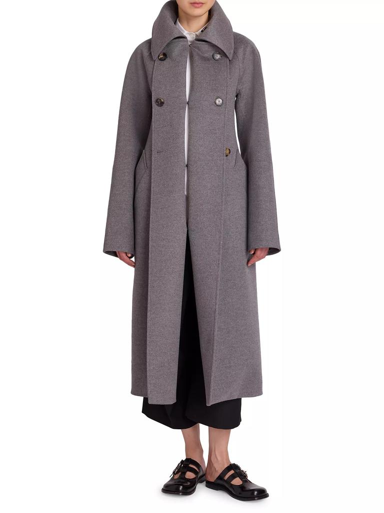 Loewe Double-Breasted Wool-Cashmere Coat - Coats - Free