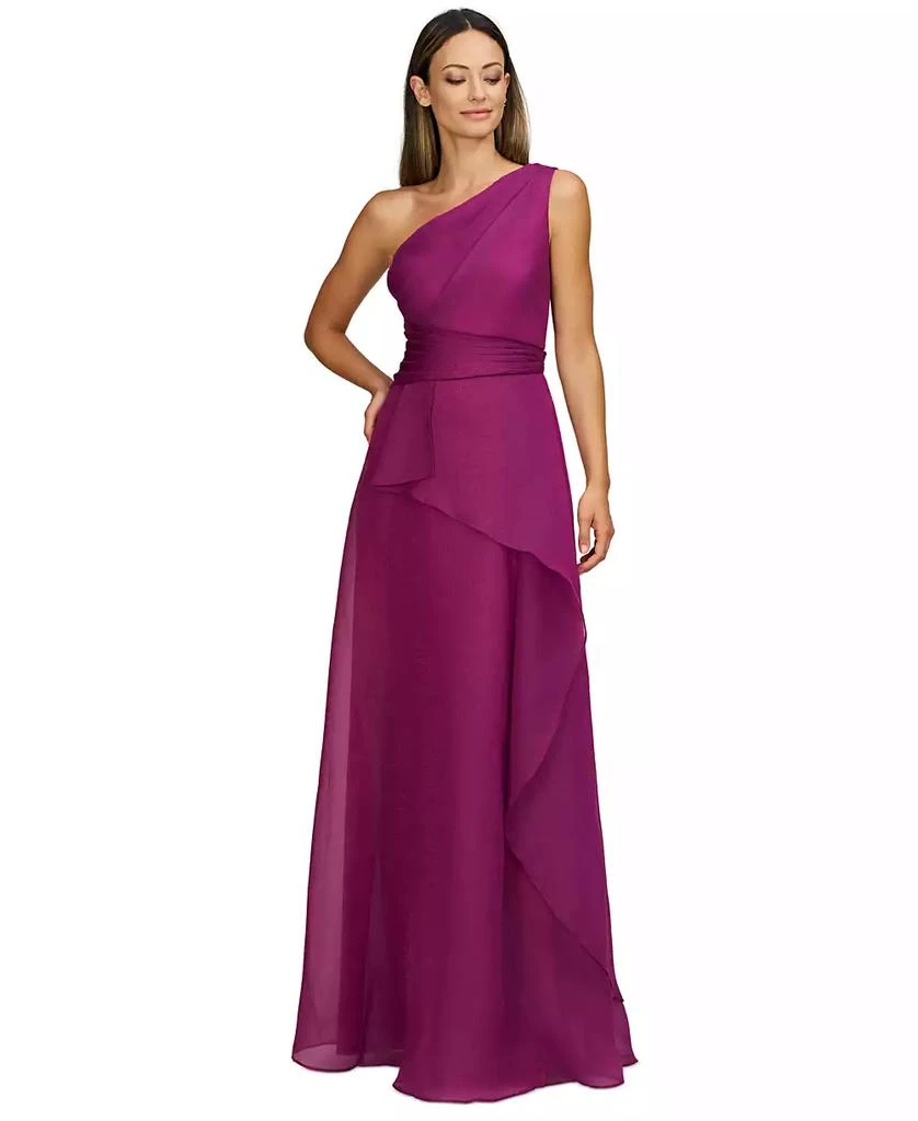 JS Collections Women's Seraphina Organza One-Shoulder Evening Gown 1