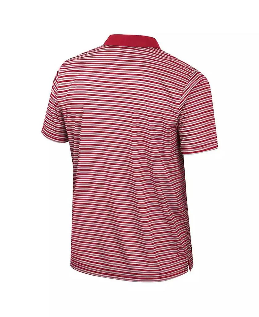Colosseum Men's Cardinal Arkansas Razorbacks Striped Polo Shirt 3