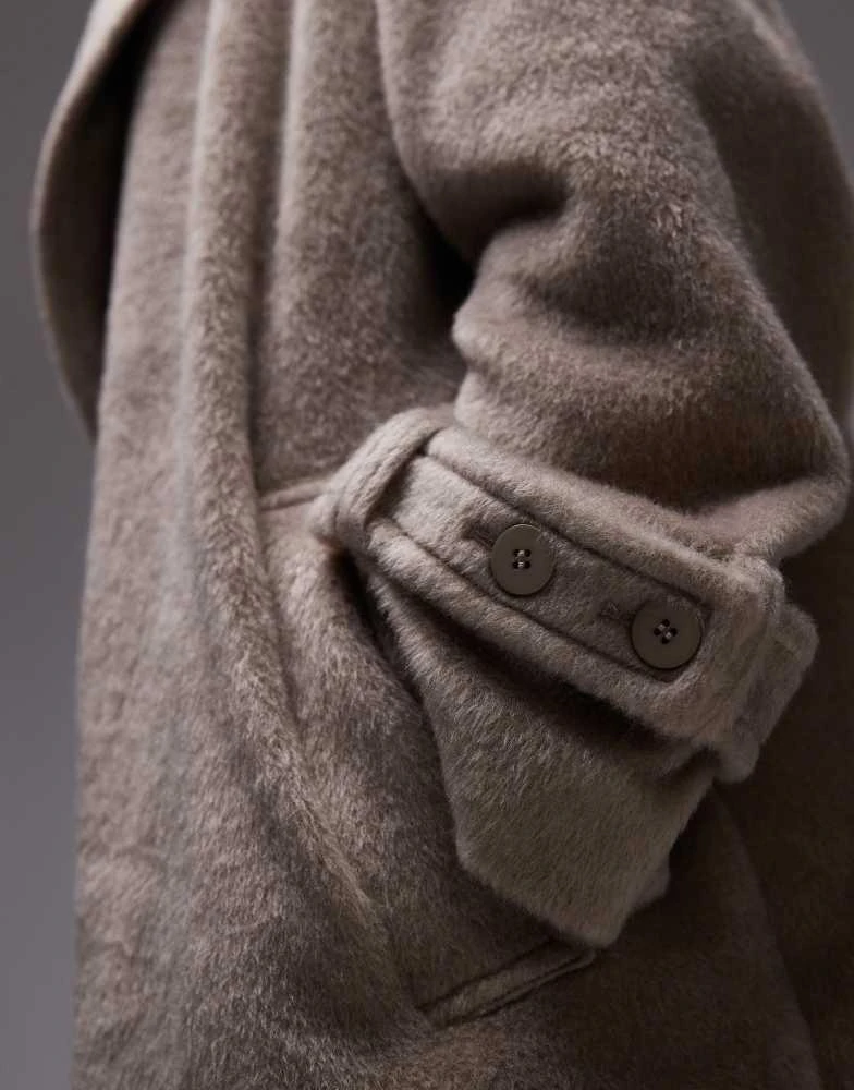 Topshop Topshop chuck on coat in taupe 3