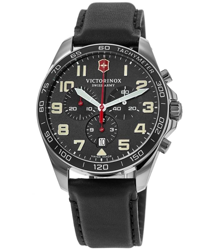 Swiss Army Victorinox Swiss Army Fieldforce Chronograph Black Dial Black Strap Men's Watch 241852 1