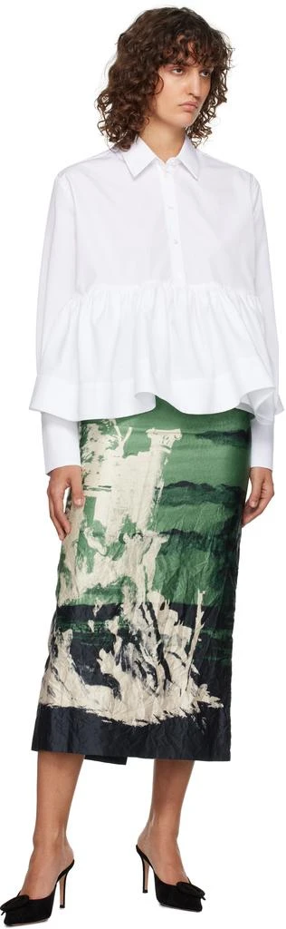 Erdem Green Pencil Midi Skirt 4