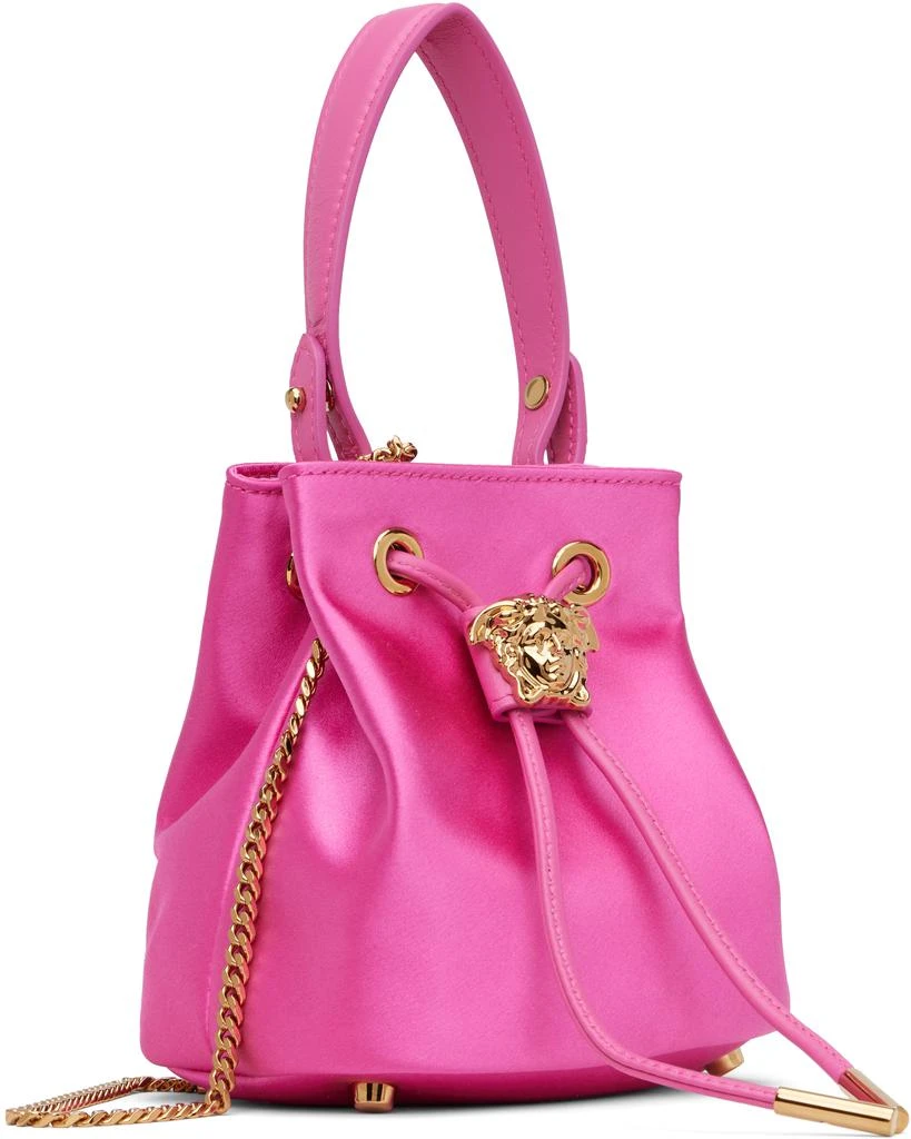 Versace Pink 
La Medusa
 Satin Mini Bucket Bag 2