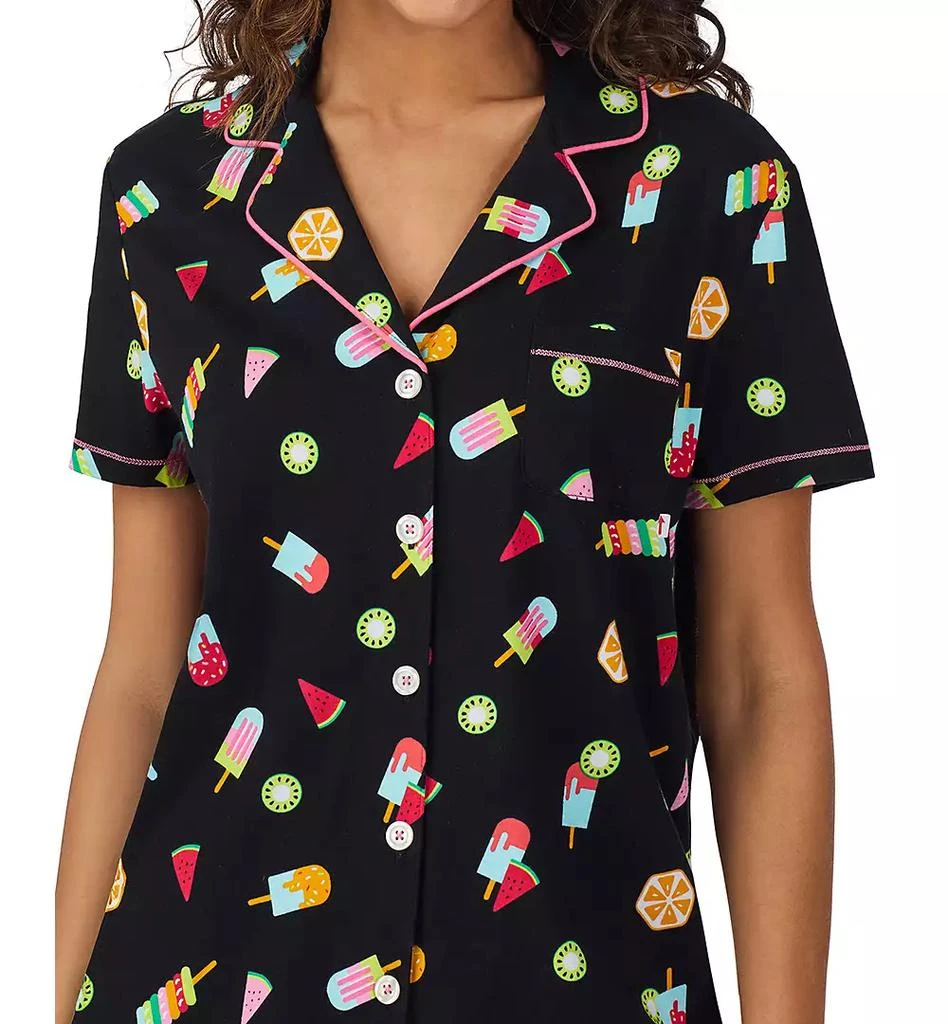 Cuddl Duds Women
s Printed Short-Sleeve Boxer Pajama Set 2