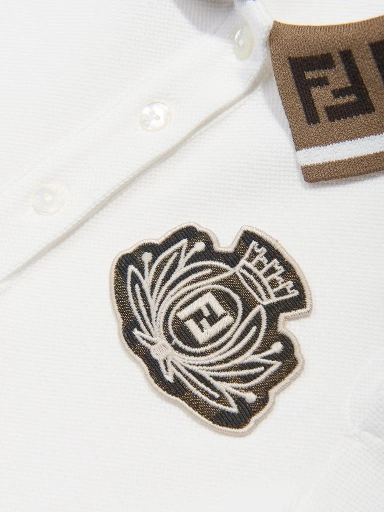 Fendi Fendi Kids Logo Patch Flared Piqué Dress 4