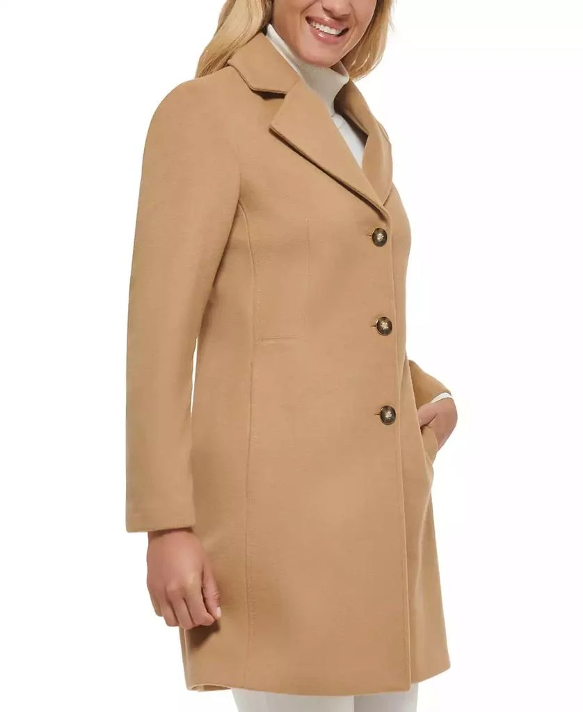 Calvin Klein Womens Single-Breasted Wool Blend Coat 4