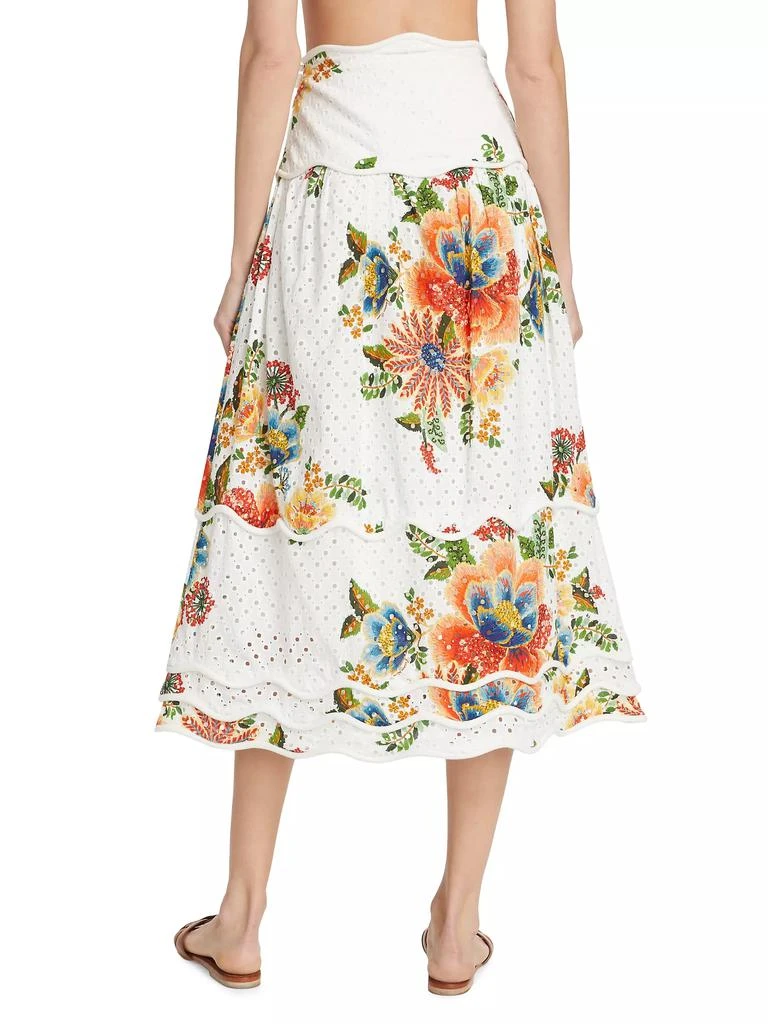 Farm Rio Delicate Garden Cotton Skirt 5