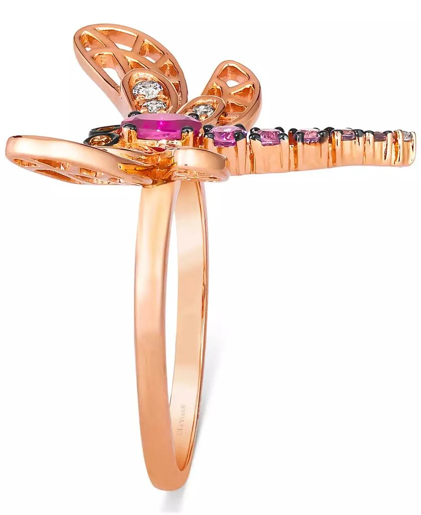 Le Vian Multi-Gemstone (3/8 ct. t.w.) 
Diamond (1/6 ct. t.w.) Dragonfly Ring in 14k Rose Gold 3