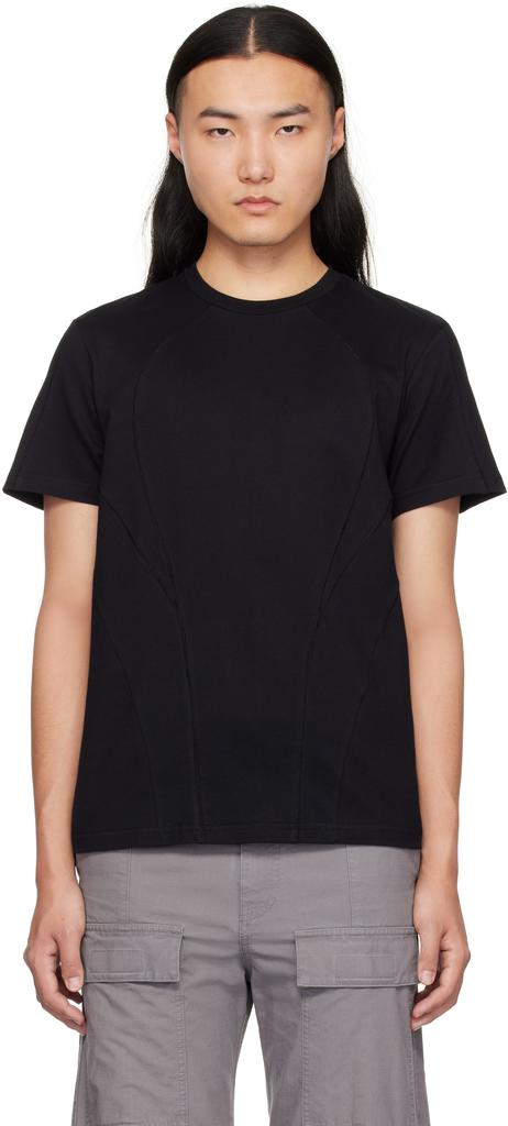 Hyein Seo Black Serger Stitch T-shirt