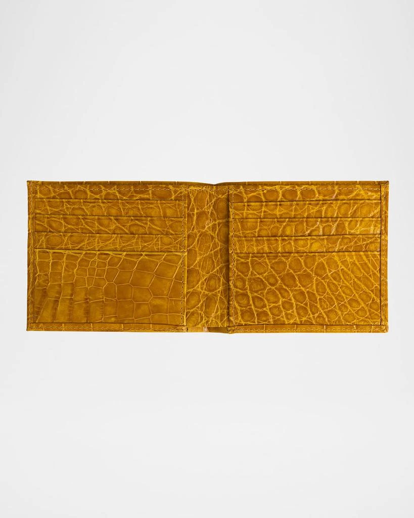 Abas Men's Glazed Alligator Bifold Wallet; Monogram Available 3