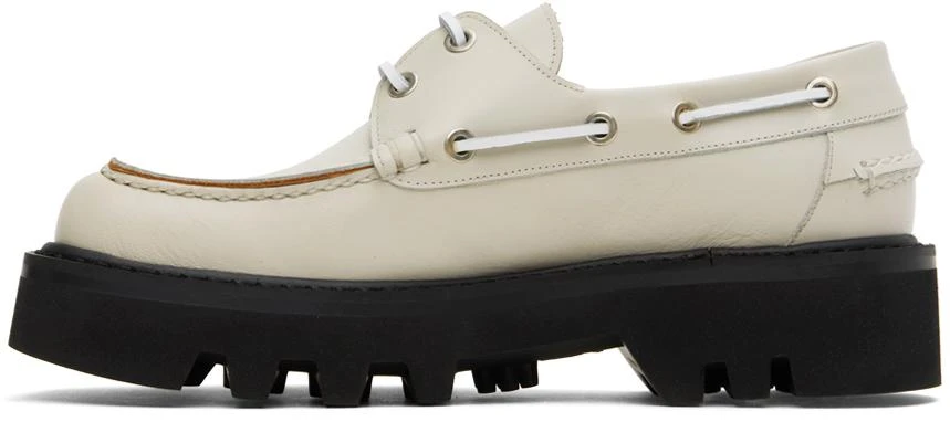 Dries Van Noten Gray Leather Boat Shoes 3