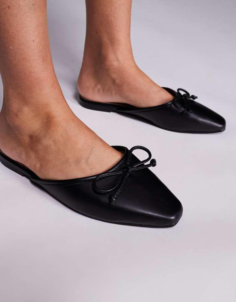Public Desire Public Desire Gio slip on mule flats in black