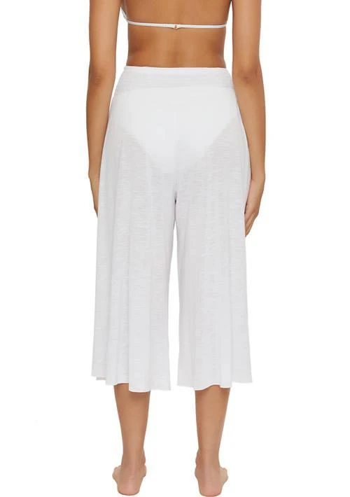 Becca Breezy Basics Solid Gaucho Swim Coverup Pants 2