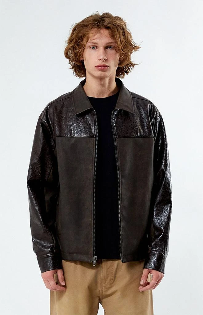 PacSun Faux Leather Textured Jacket 1