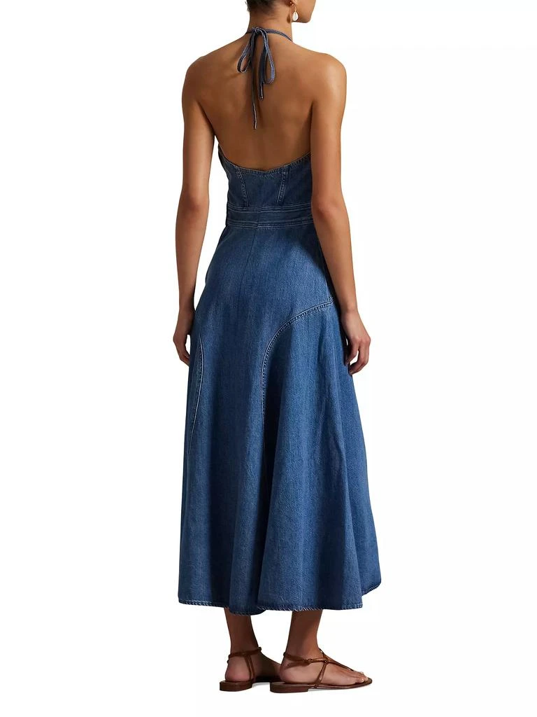 Ralph Lauren Denim Halter Midi-Dress 4