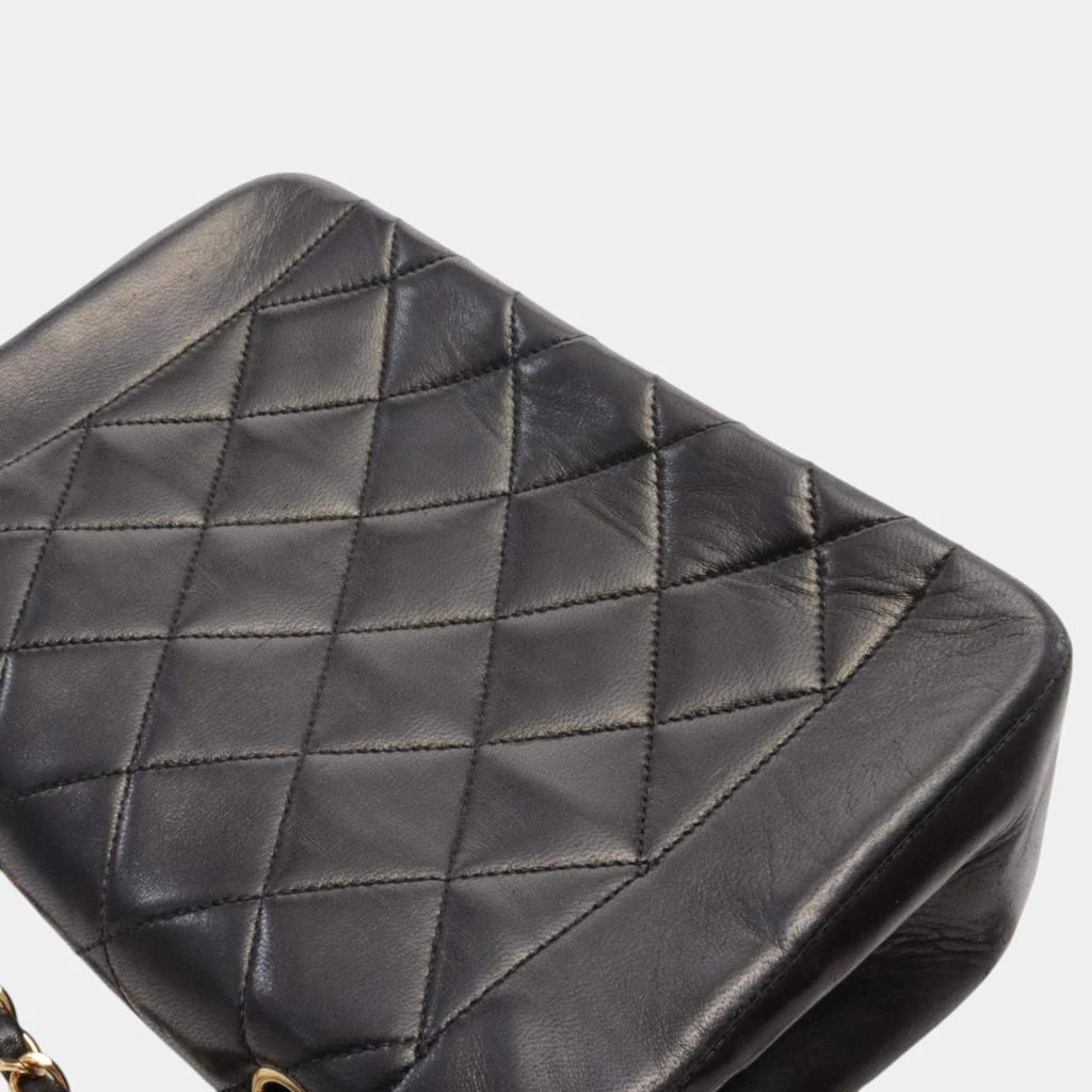 Chanel Chanel Black Lambskin Leather Diana Flap Shoulder Bag 6