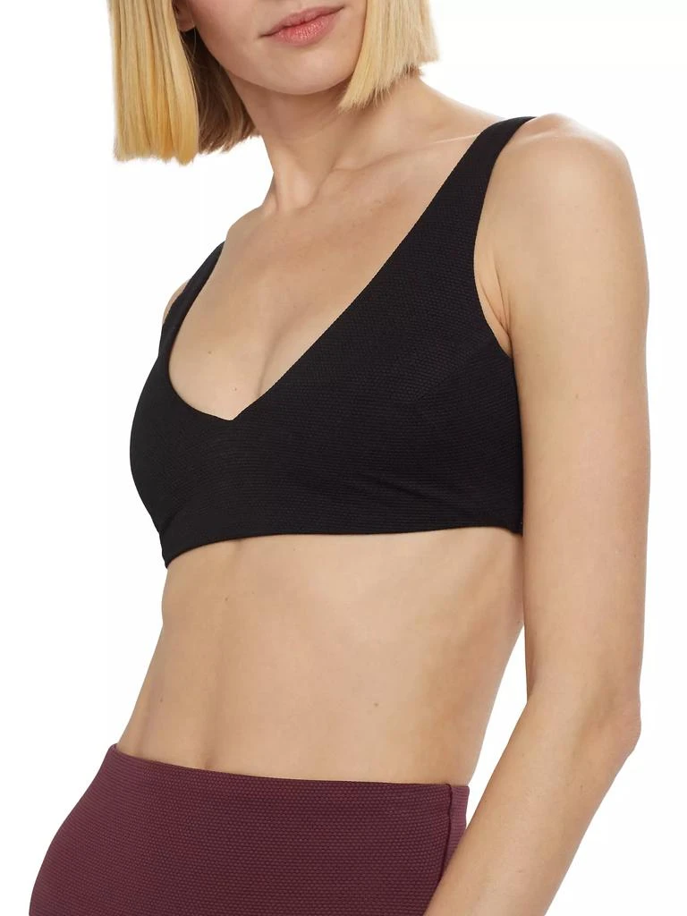 SPANX Textured Pique Plunge Bikini Top 5