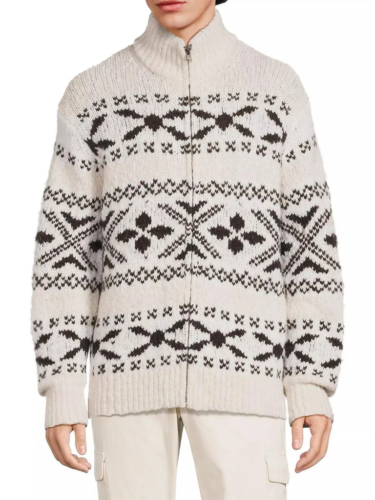 Vince Fair isle-Style Wool-Blend Knit Sweater 3