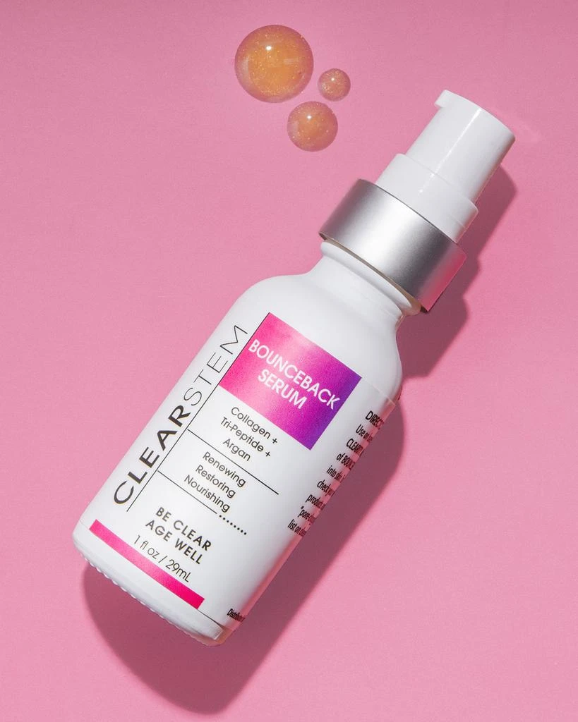 CLEARSTEM Skincare BOUNCEBACK Triple Peptide Stem Cell Serum For Wrinkles, 1 oz. 2