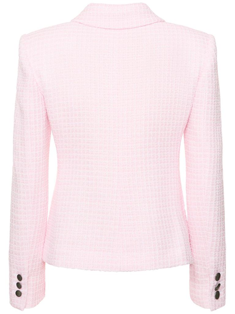 Alessandra Rich Sequined Tweed Single Breasted Jacket