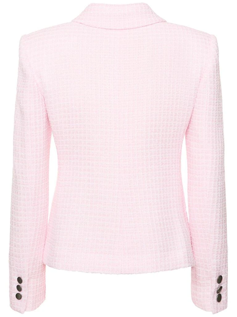 Alessandra Rich Sequined Tweed Single Breasted Jacket 4