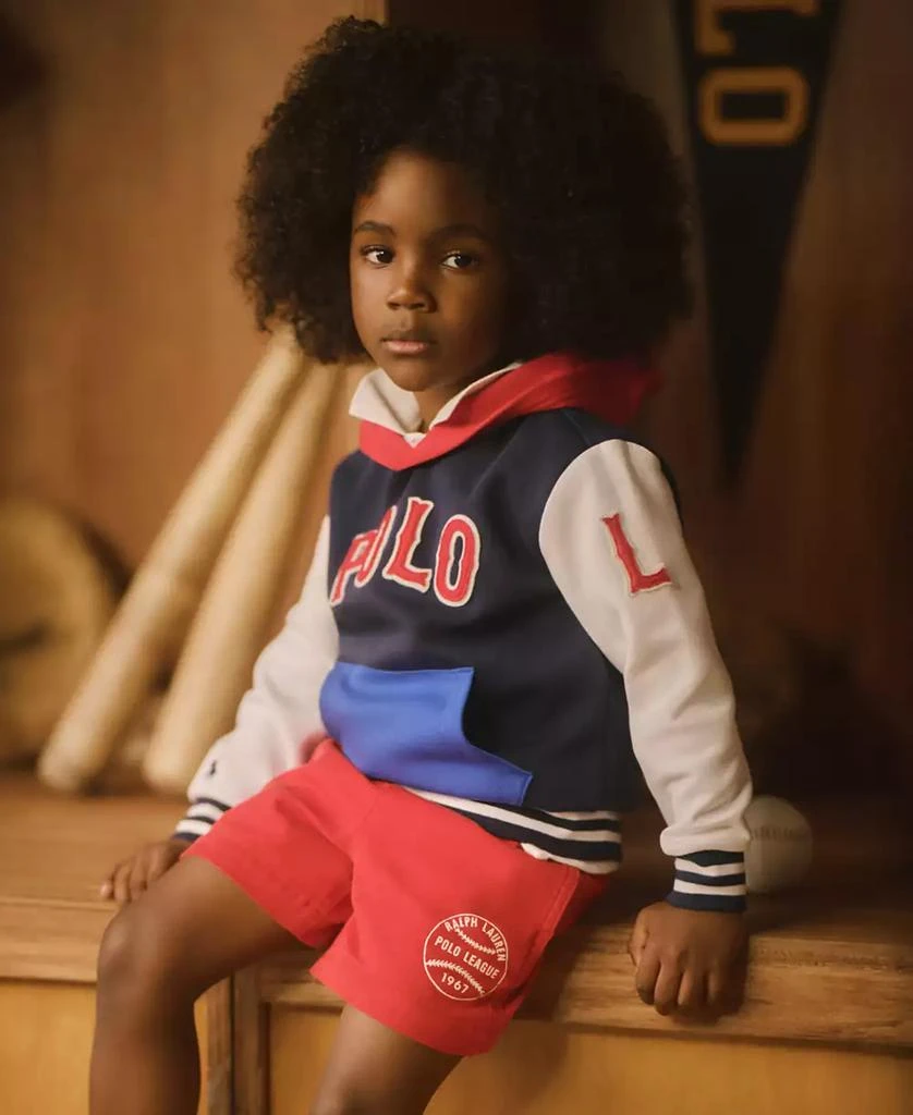 Ralph Lauren Little Boys Baseball Logo Double Knit Hoodie 1