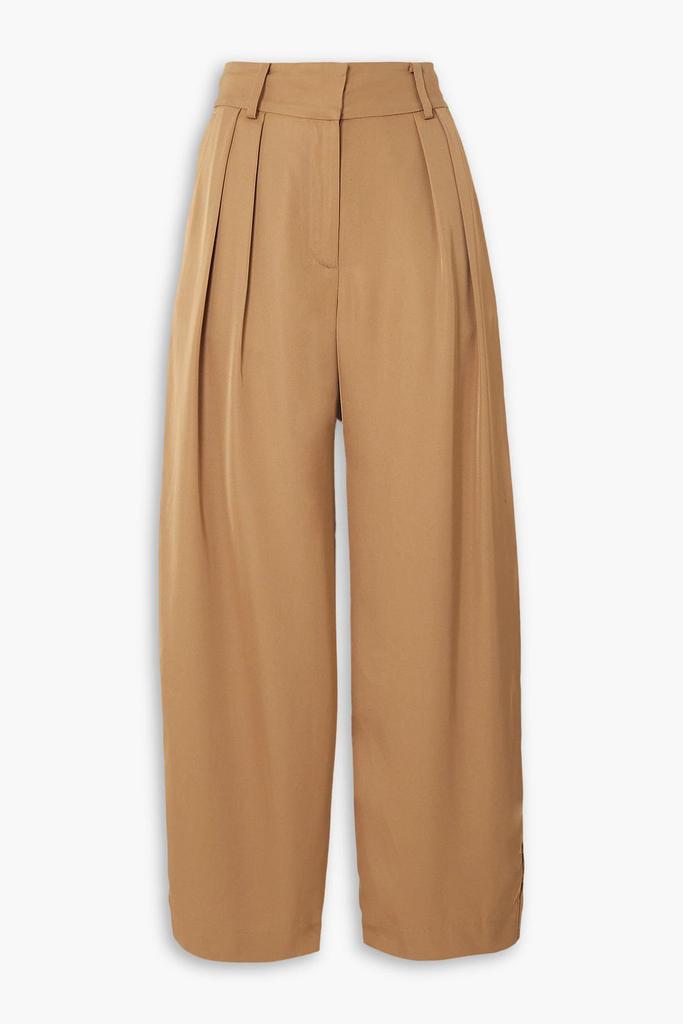 BY MALENE BIRGER Piscali pleated satin wide-leg pants