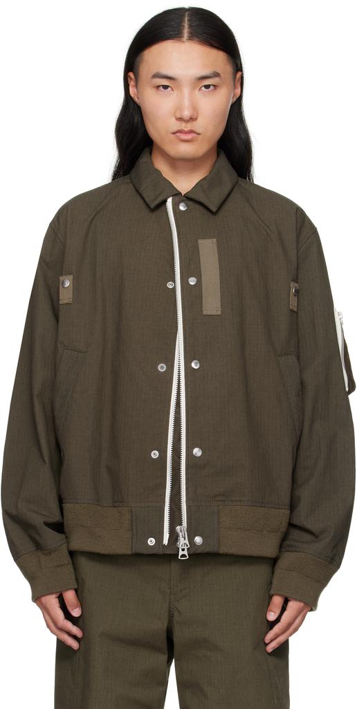 Sacai Sacai Gonz Wool Melton X Leather Blouson - Jackets - BeyondStyle