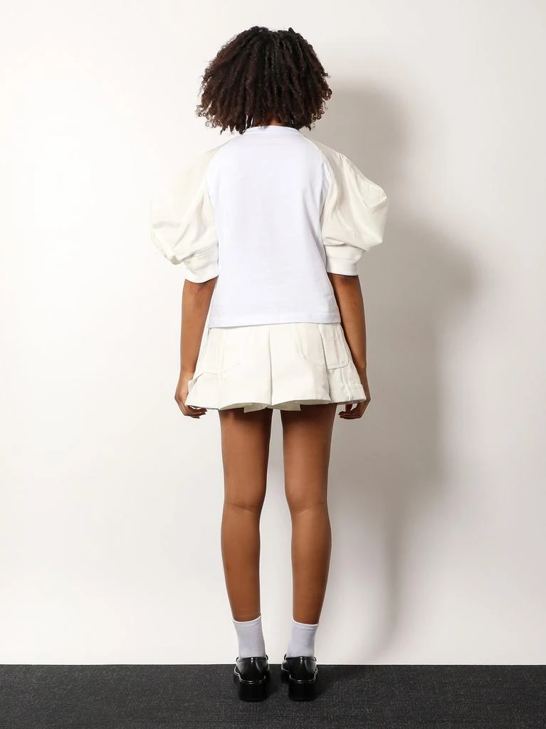 Sacai Cotton t-shirt with nylon short sleeve 3