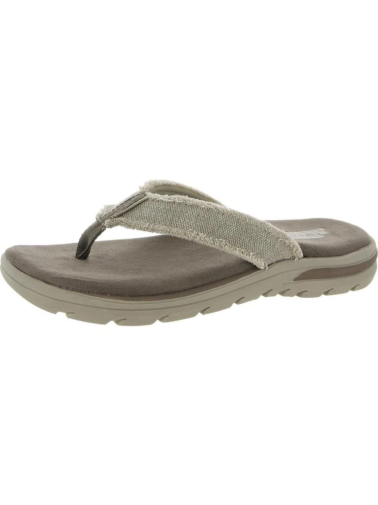 SKECHERS Bosnia Mens Canvas Slip Flip-Flops 1