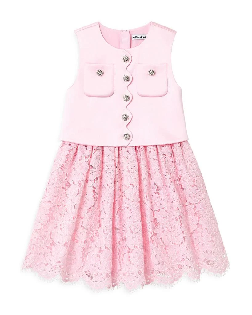 Self Portrait Girls
 Satin Lace Dress - Little Kid, Big Kid 1