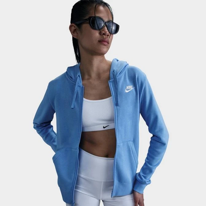 NIKE Women's Nike Sportswear Club Fleece Full-Zip Hoodie 1