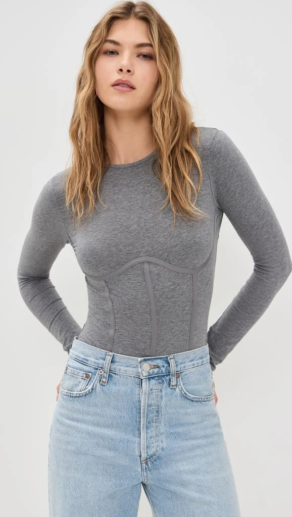 Fleur du Mal Long Sleeve T-Shirt Thong Bodysuit 1