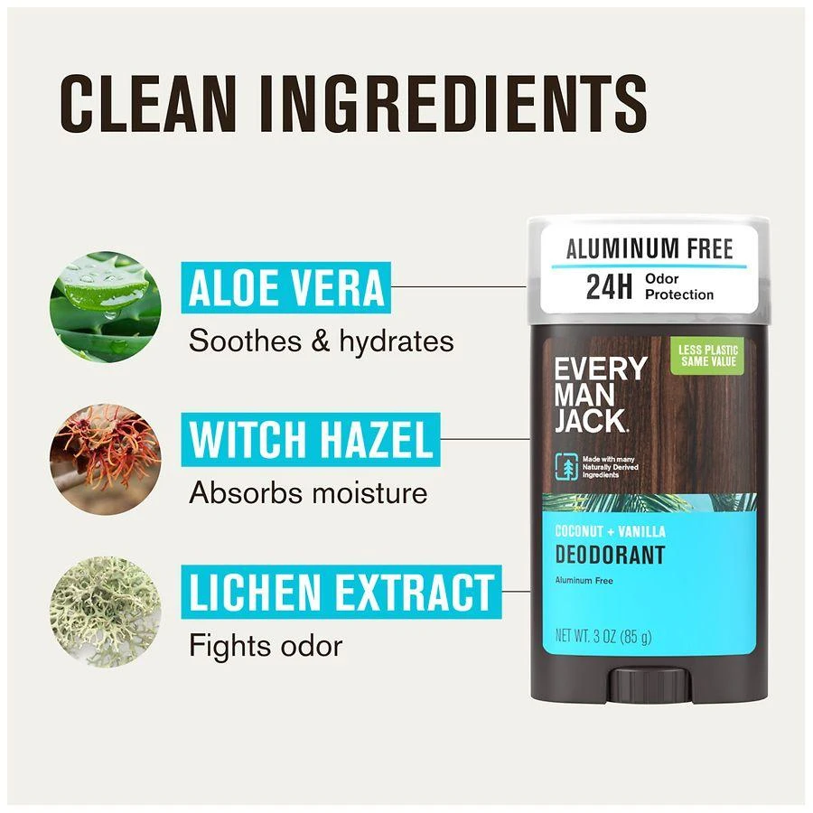 Every Man Jack Deodorant Coconut + Vanilla 7