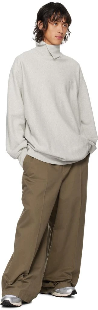 Hed Mayner Gray Twisted Seam Sweatshirt 4