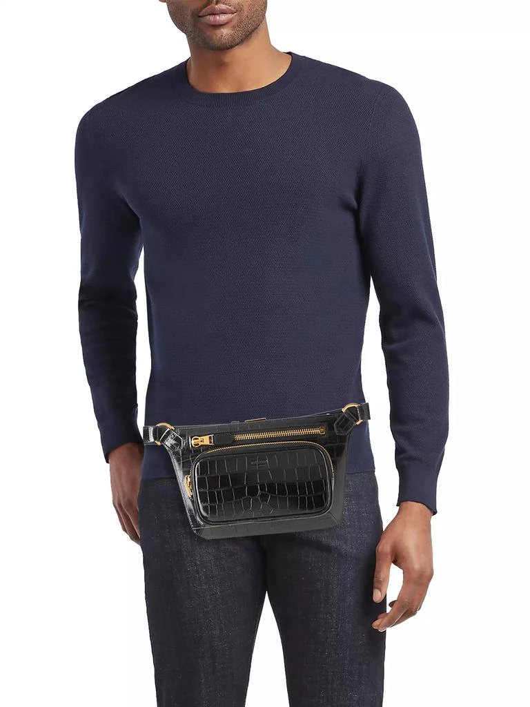 Tom Ford Shiny Croc-Embossed Belt Bag 2