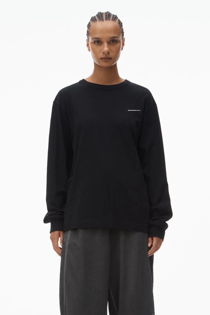 Alexander Wang LONG SLEEVE TEE IN HIGH TWIST JERSEY 1