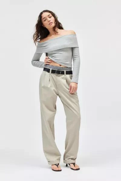 Silence + Noise Silence + Noise Whitney Foldover Long Sleeve Top 2