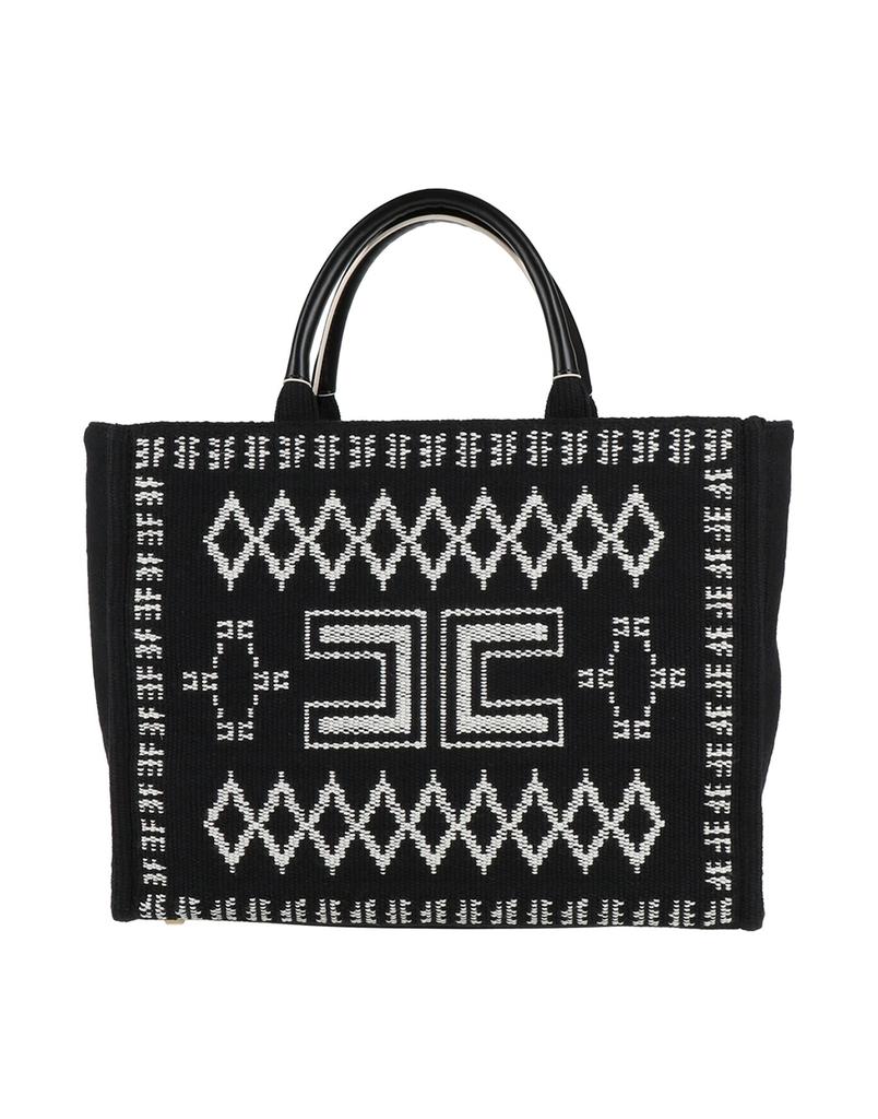 トートバッグ ELISABETTA FRANCHI Small tote with contrast stitching Elisabetta Franchi Small Tote With Contrast Stitching In