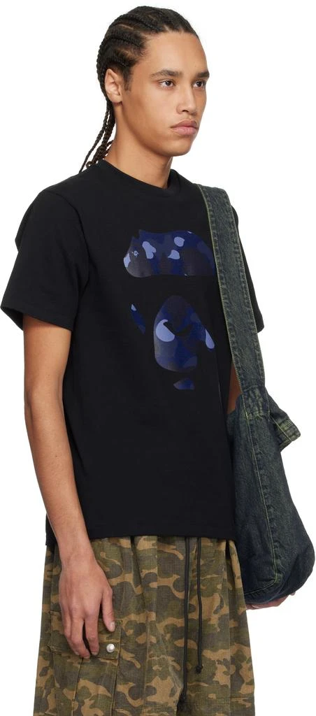 Bape Black Color Camo Ape Face T-shirt 2